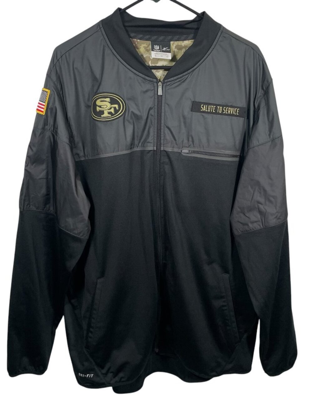 Nike Salute to Service Jacket Mens XL San Francisco 49ers Full-Zip Pockets NFL